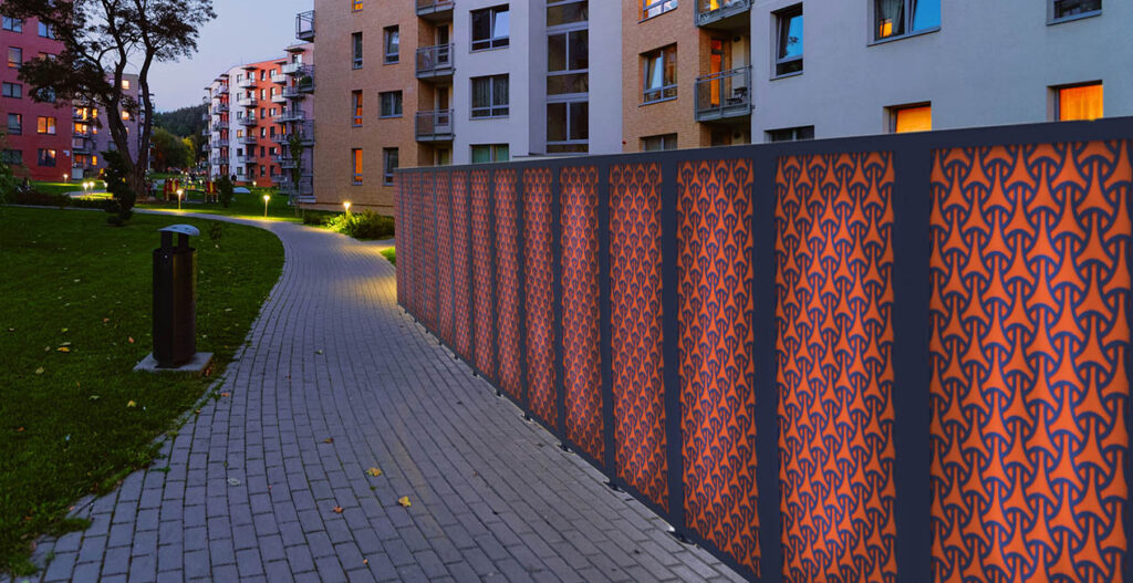 Decorative laser cut metal panels
