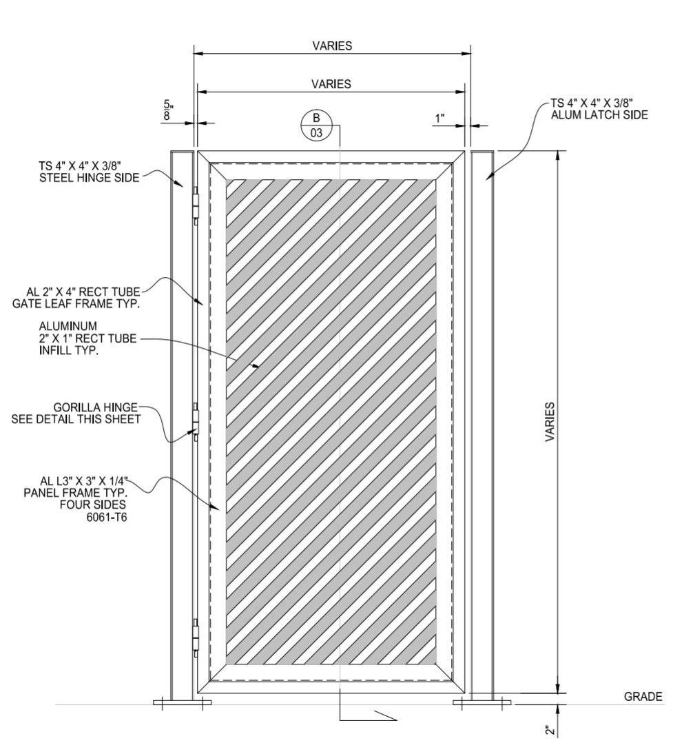 Single Swing Gate with Panic Hardware - (Ajax) - PalmSHIELD