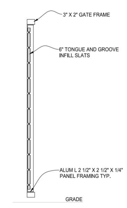 Panel Section - (Augustus Aluminum Solid) - PalmSHIELD