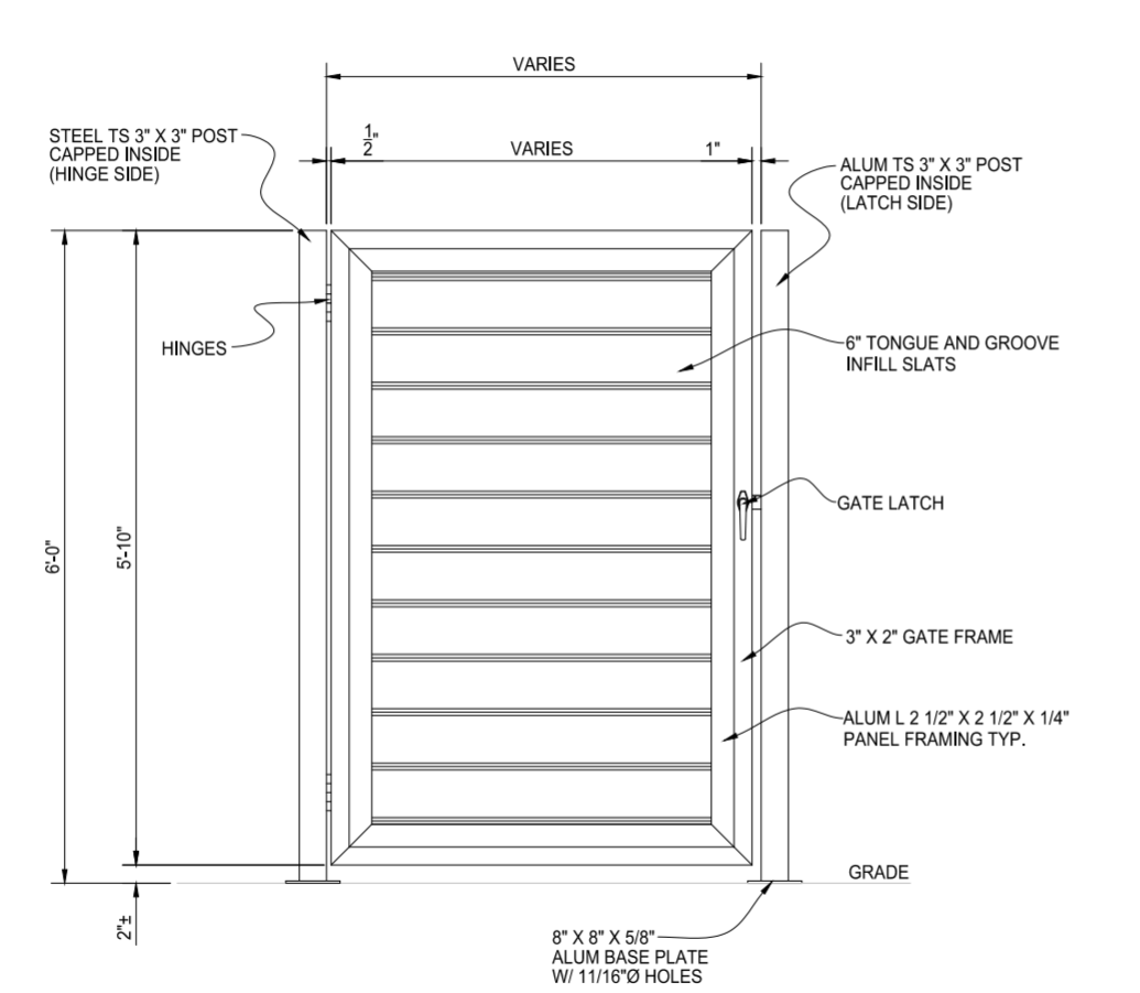 Single Swing Gate and Post - PalmSHIELD