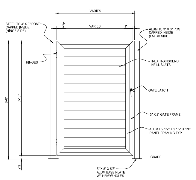 Single Swing Gate and Post - PalmSHIELD