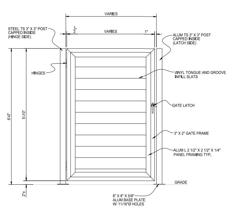 Single Swing Gate and Post - PalmSHIELD