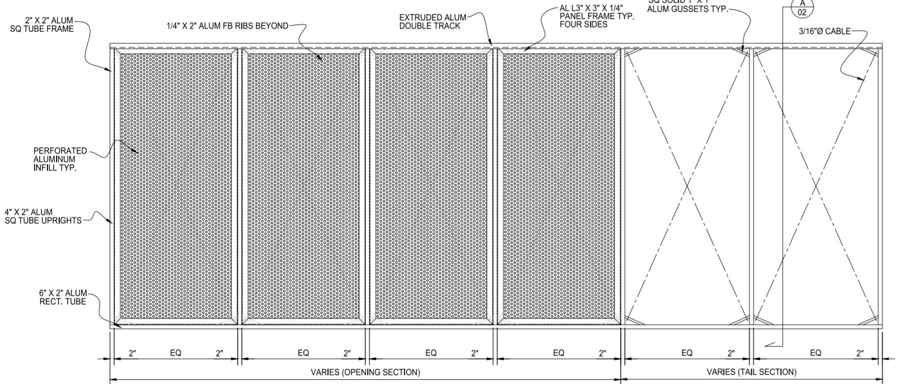 Perforated Screen Sliding Cantilever Gate - PalmSHIELD