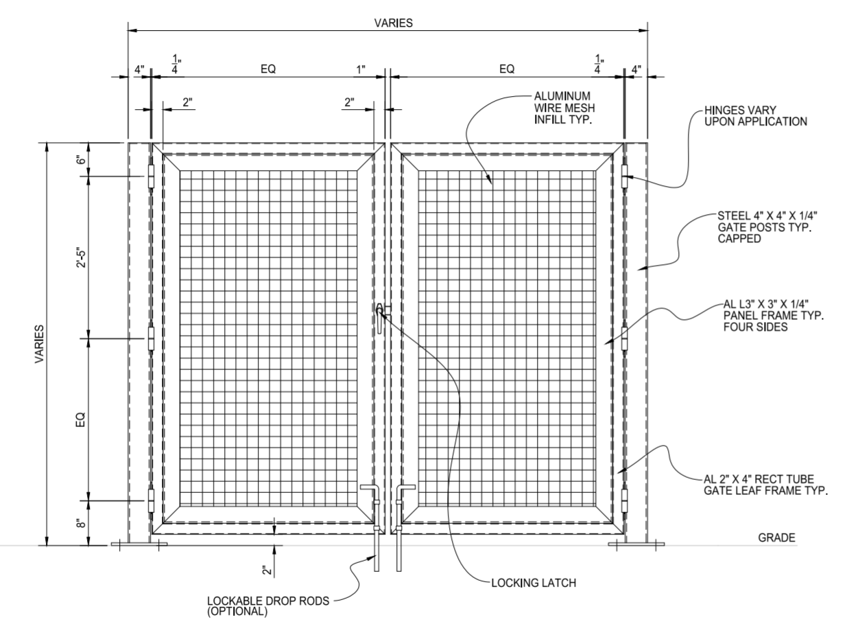 Double Drive Gate - (Dante Wire Mesh) - PalmSHIELD