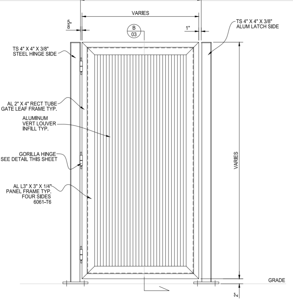 Single Swing Gate with Panic Hardware - PalmSHIELD