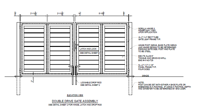 12′ Wide Industrial Double Swing Gate - PalmSHIELD