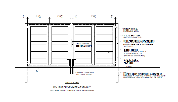 12′ Wide Industrial Double Swing Gate - PalmSHIELD