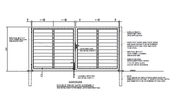 12′ Wide Commercial Double Swing Gate - PalmSHIELD