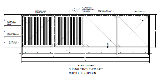 Vertical Louver Industrial Slide Gate Palmshield