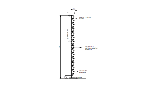 Aluminum Infill Aluminum Post - Panel Section - PalmSHIELD