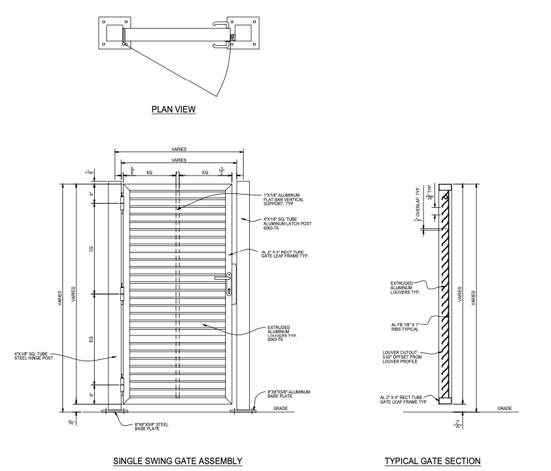 Single Swing Gate Assembly - (Aria Eco) - PalmSHIELD