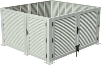 Premiere Horizontal Louvered Dumpster Enclosure